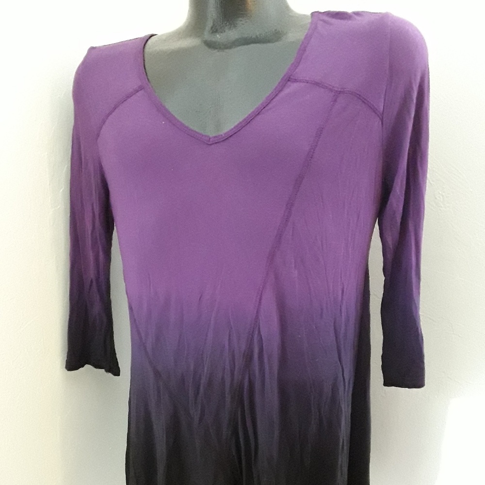 DKNY Jeans women top tunic 3/4 sleeve size M - Picture 2 of 6